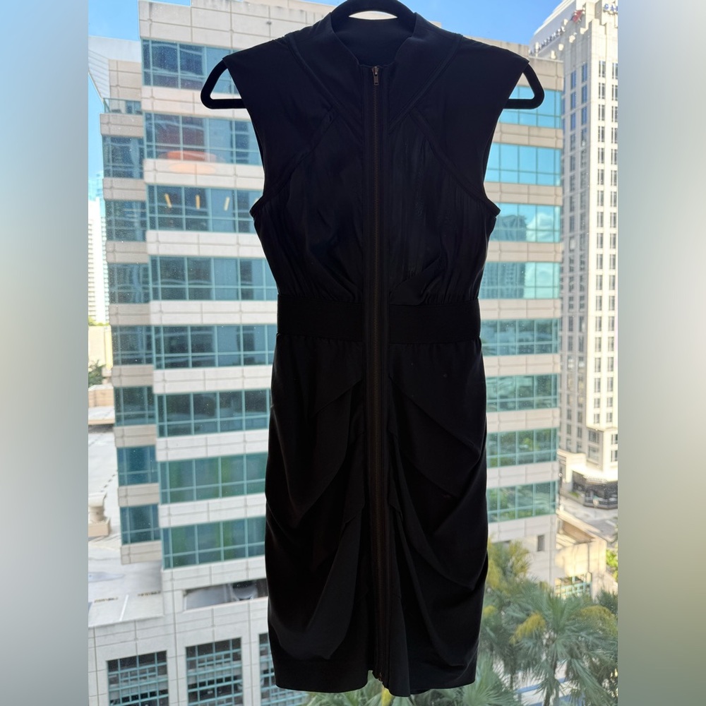 Black Bebe dress with zipper